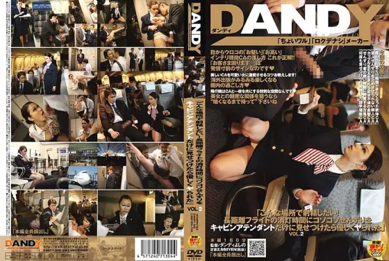 DANDY-202 "I Want To Ejaculate In A Place Like This! When I Showed Me A Sneak Peek At The Lights Out On A Long-distance Flight Only The Cabin Attendants Gently Fucked Me" VOL.2 DANDY-202