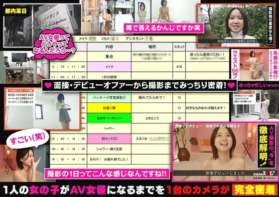 SDAM-123 For those who want to become AV actresses: A complete behind-the-scenes documentary of her debut, Reo Kise SDAM-123