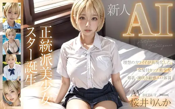 AIFOCS-002 [New AI] A new orthodox beautiful girl star is born, blonde H-cup Sakurai Rinka AIFOCS-002
