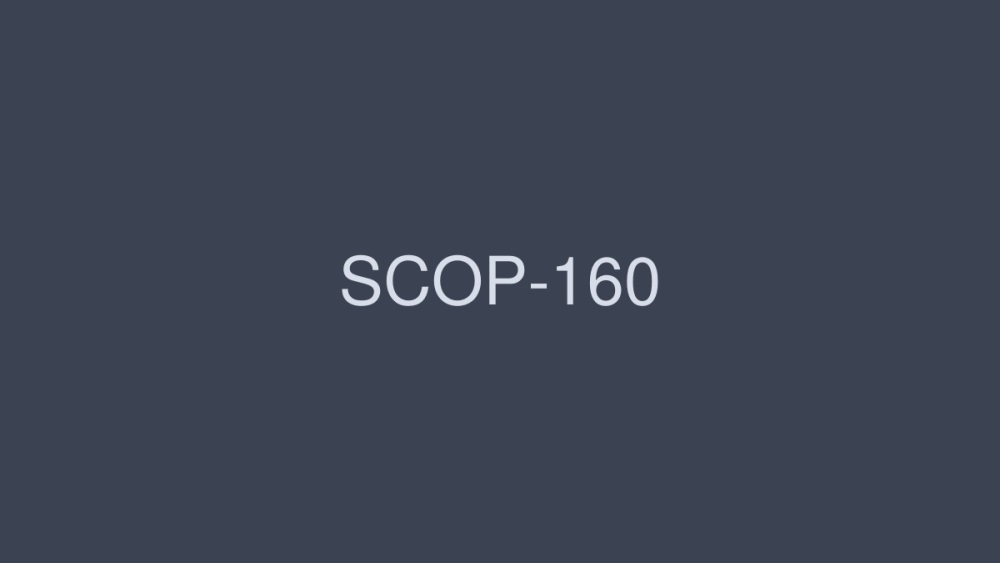 SCOP-160 It's a backstage customs where there is a production, and when I was wearing it in the back, I secretly took off the rubber and put it out as it was! Five SCOP-160