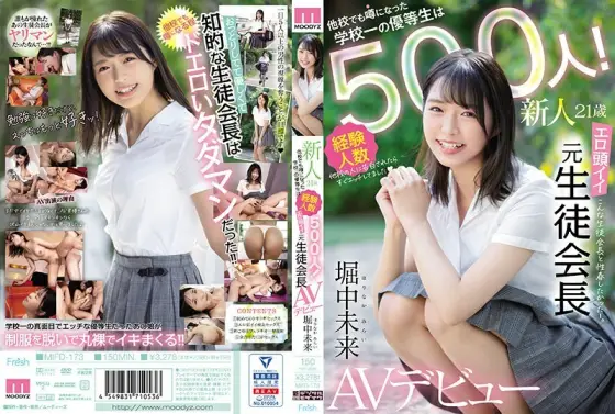 MIFD-173 Newcomer 21 years old The number of the best honor student in the school, which has been rumored at other schools, is 500! Erotic head good former student council president AV debut Mirai Horinaka MIFD-173
