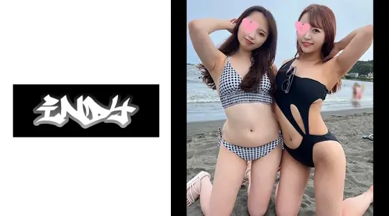IND-111 [Personal shooting] Gonzo with a swimsuit beautiful duo who succeeded in picking up on the island * Gachireal creampie 3P video leak IND-111